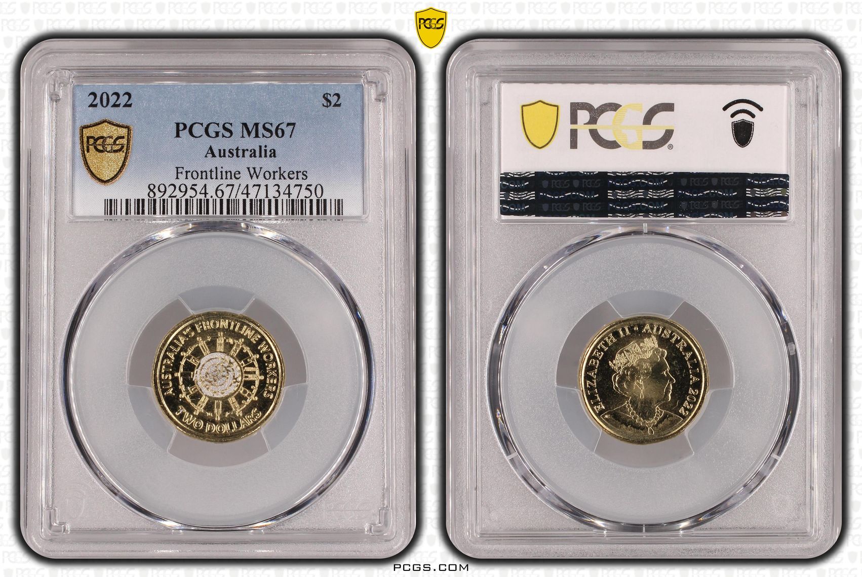 Frontline Workers Colorized, Two Dollar, 2022, PCGS MS67