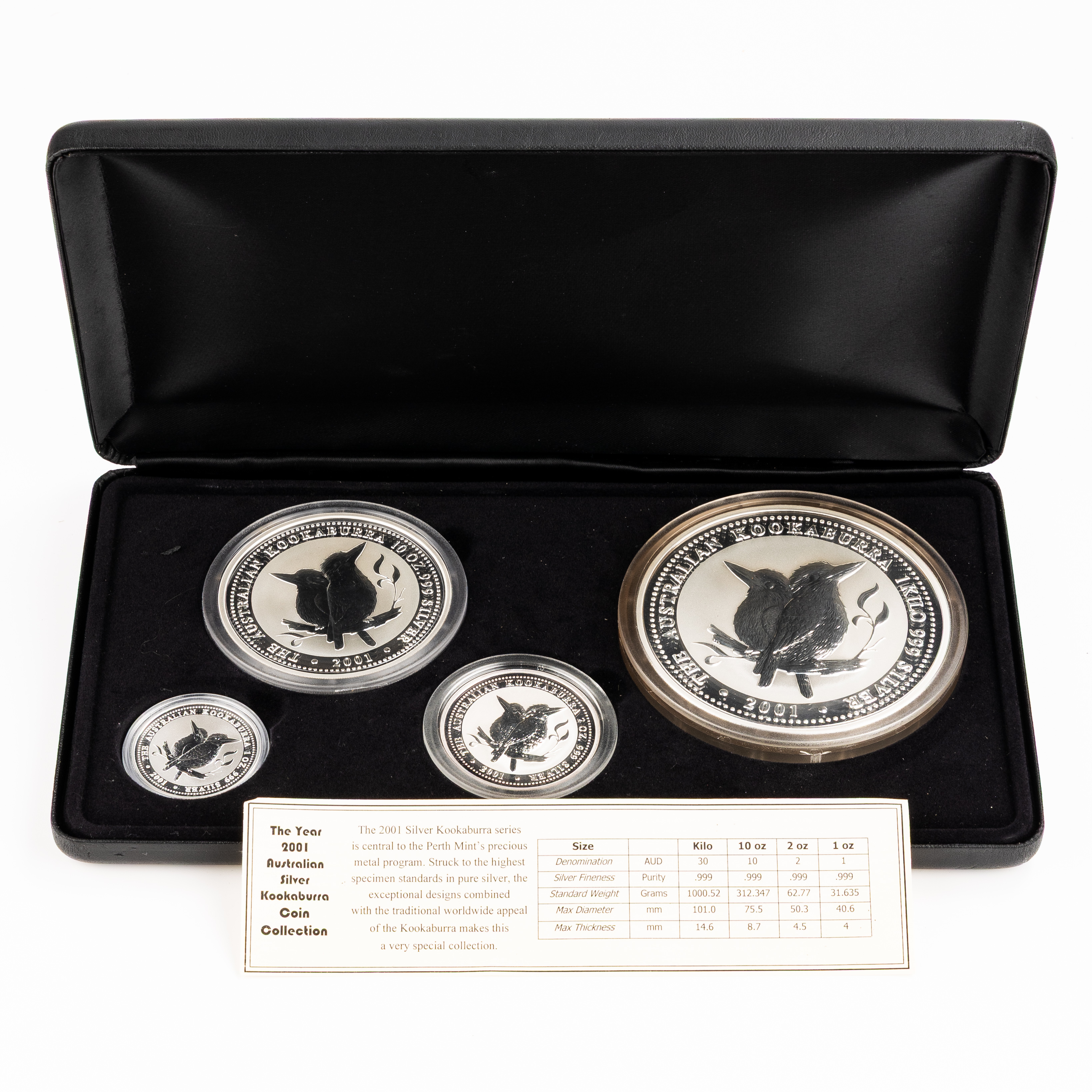 257 · Elizabeth II, Kookaburra 1kg Collection, Thirty Dollars, 2001,  FDC