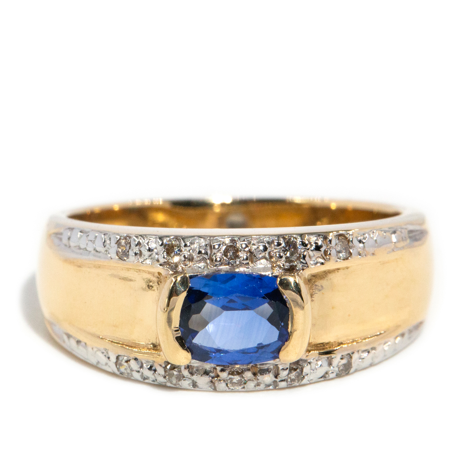 9ct Gold Wide-Band Dress Ring