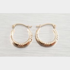 9CT YELLOW GOLD CREOLE EARRINGS - 51929/1288