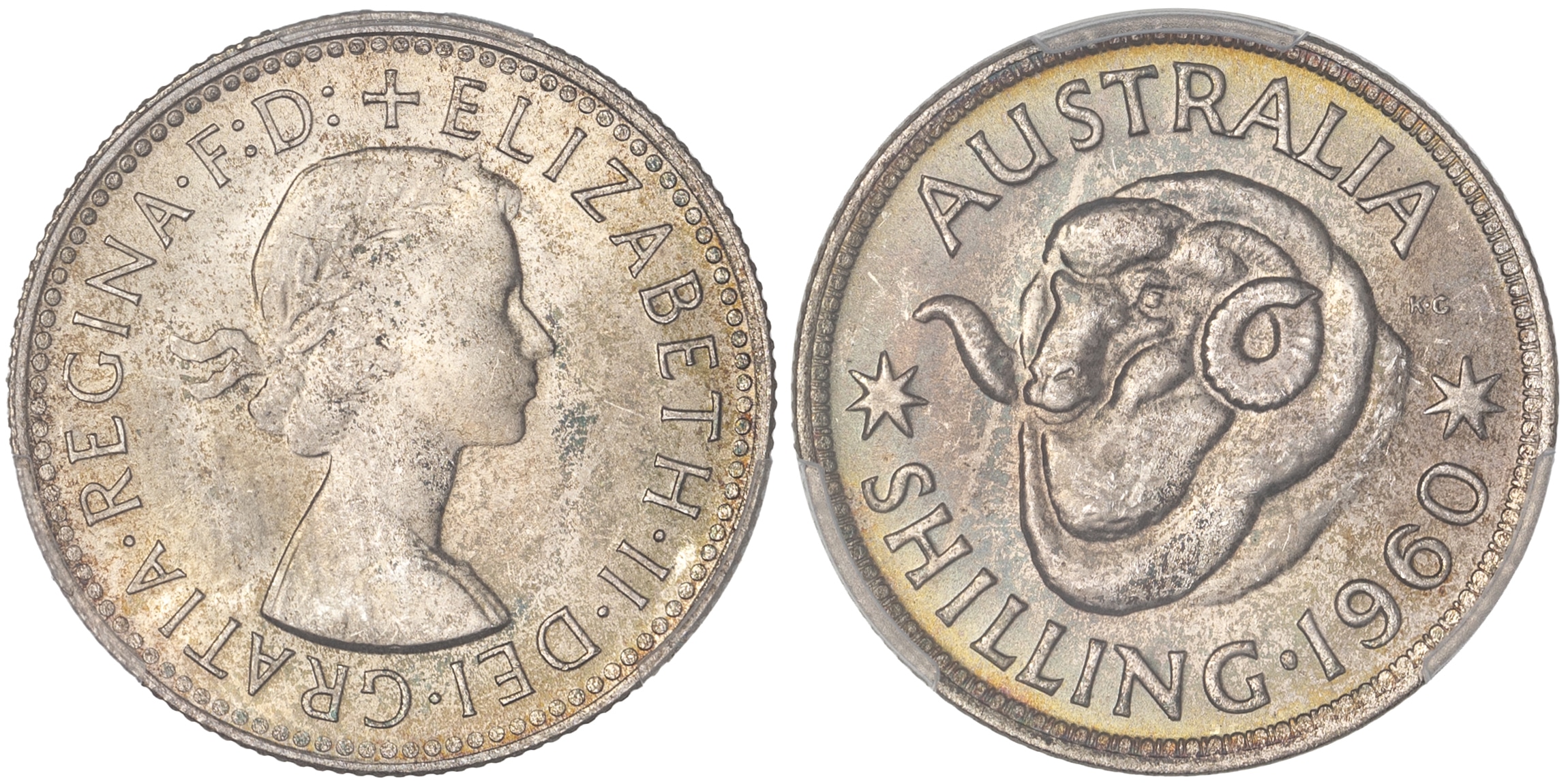 Elizabeth II, Shilling, 1960, PCGS MS66