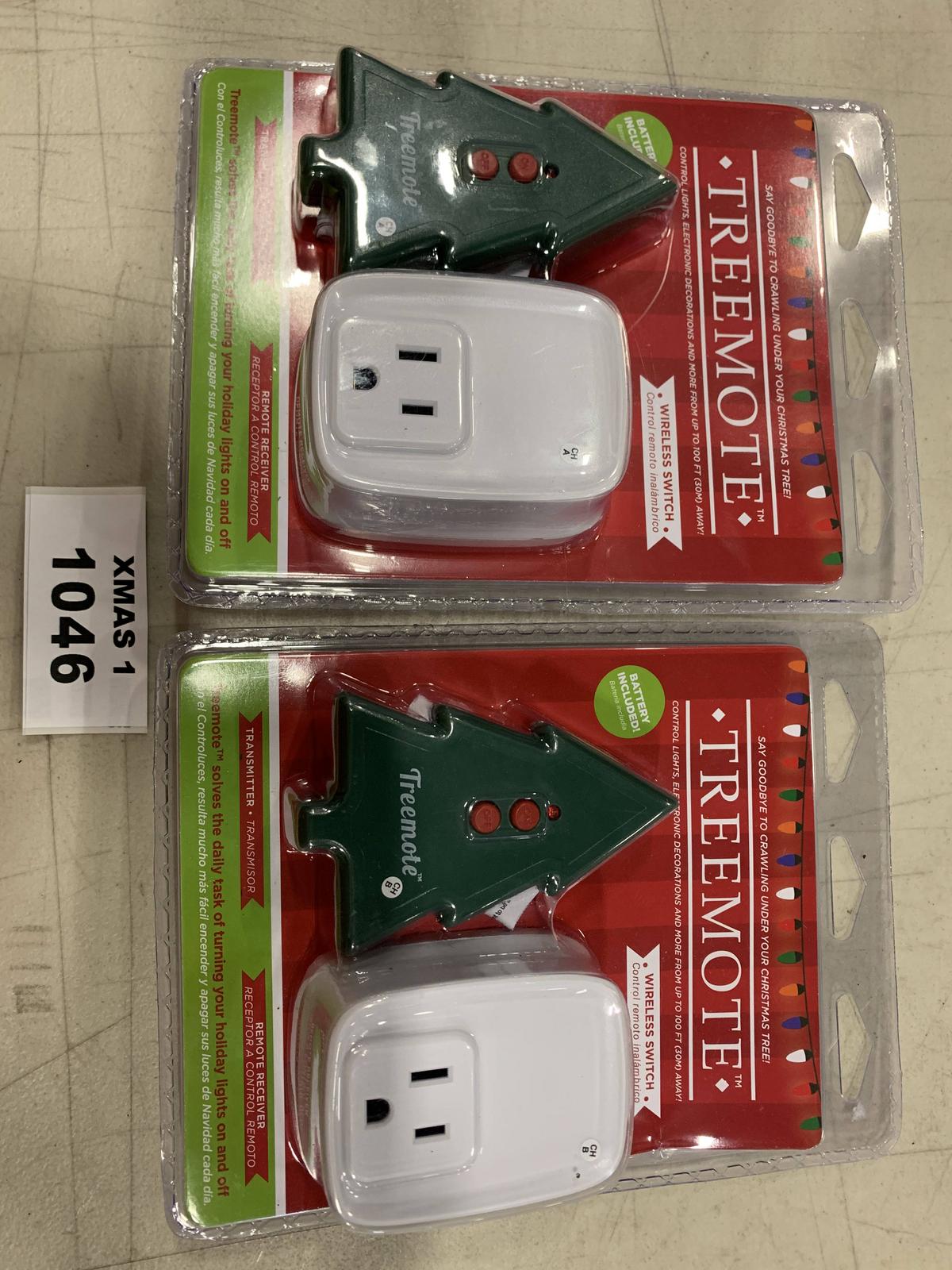 2) TREEMOTE WIRELESS REMOTE FOR CHRISTMAS TREES 