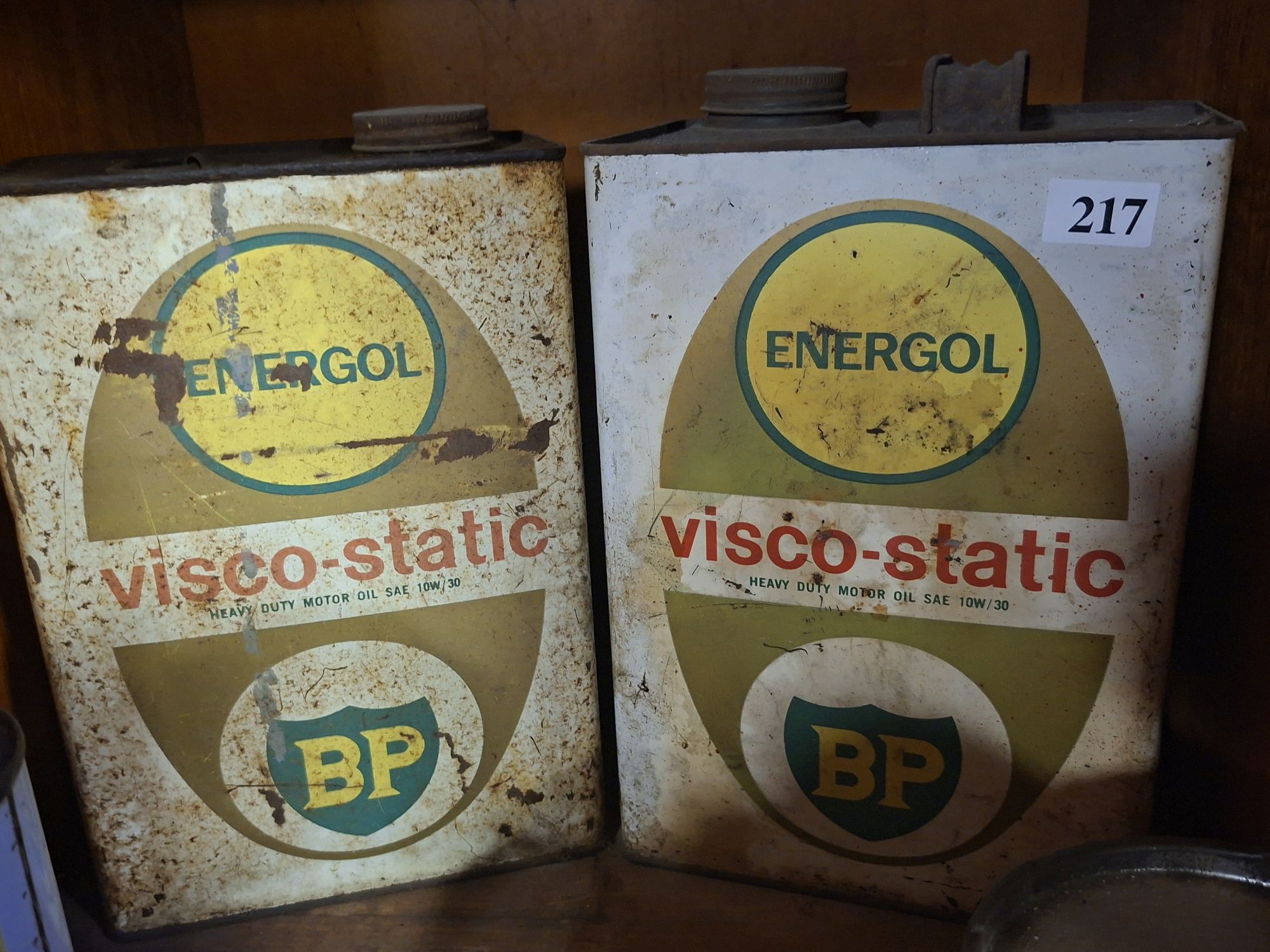 Bp Energol Motor Oil Cans