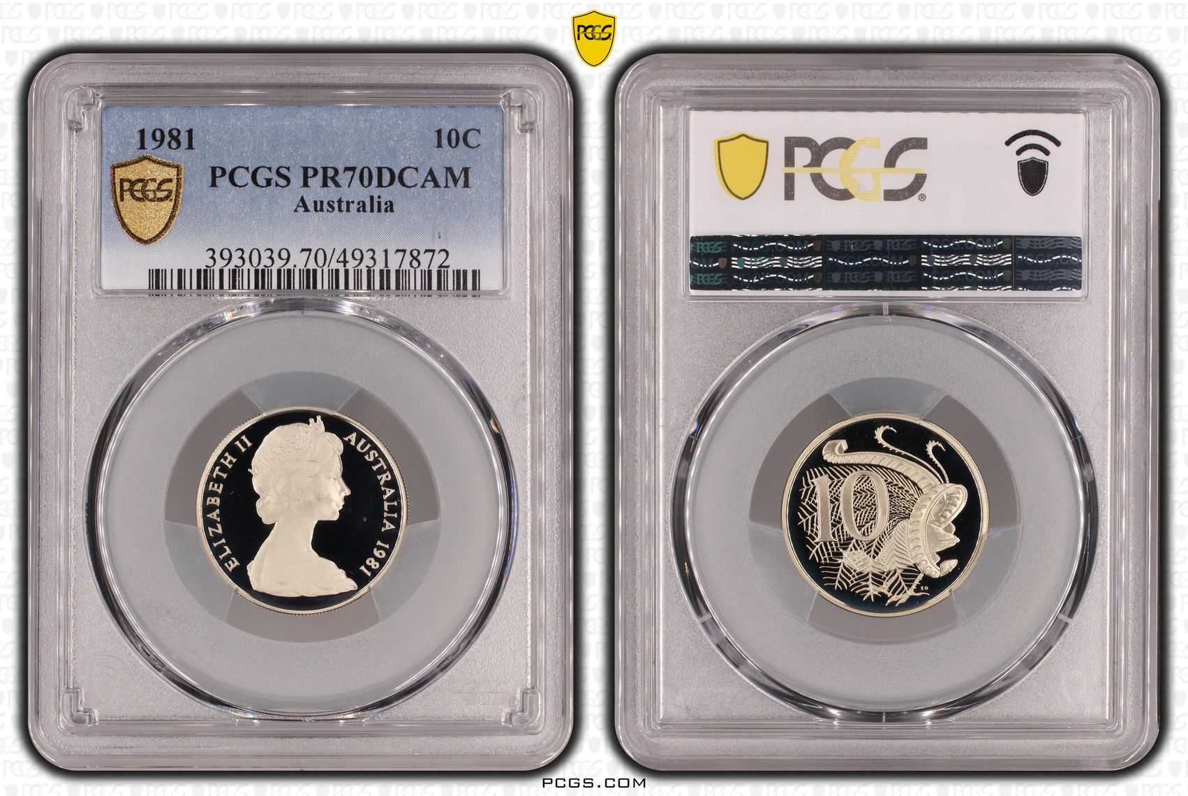 Ten Cent, 1981, Pcgs Pr70dcam