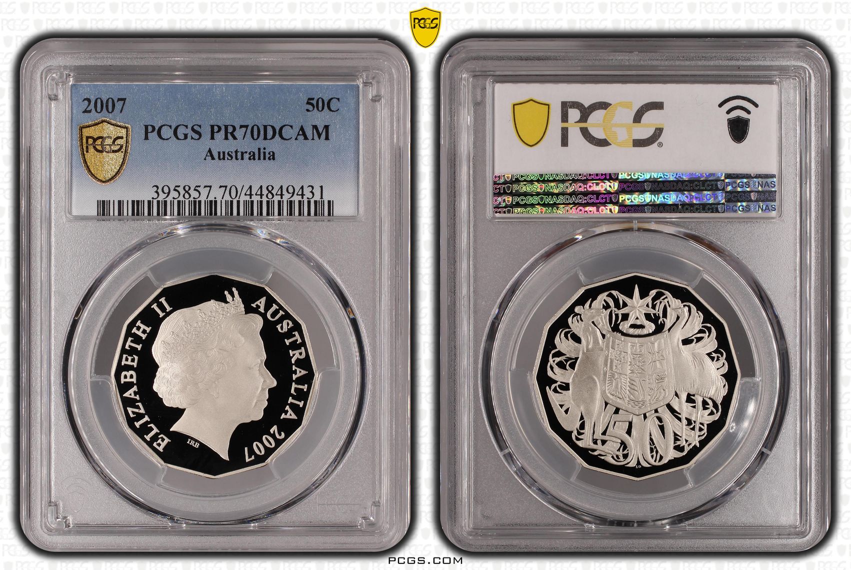 2007 Australia Fifty Cent, 50c PCGS - PR70DCAM POP 43/0 -431