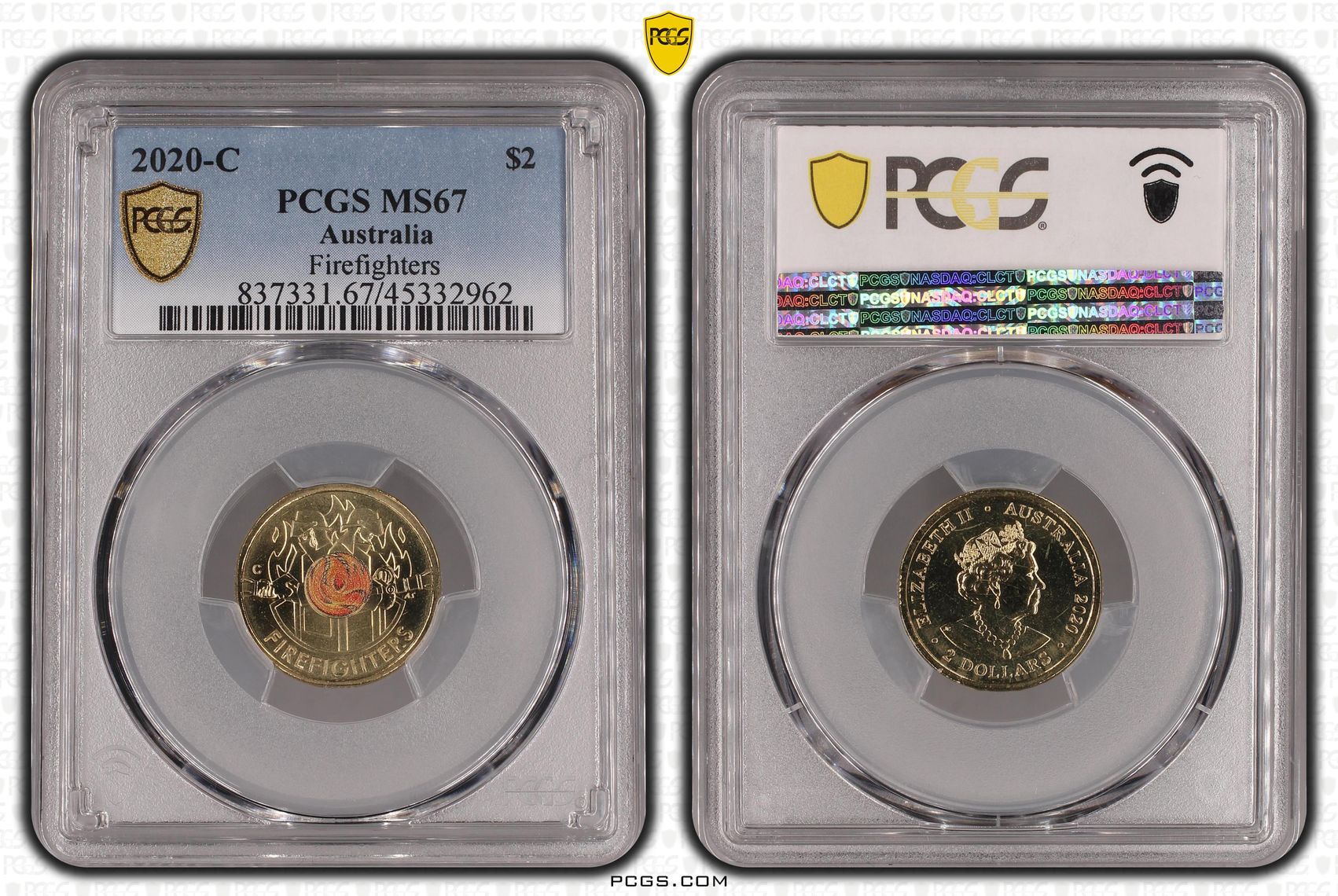 Firefighters, Two Dollar, 2020-C, PCGS MS67