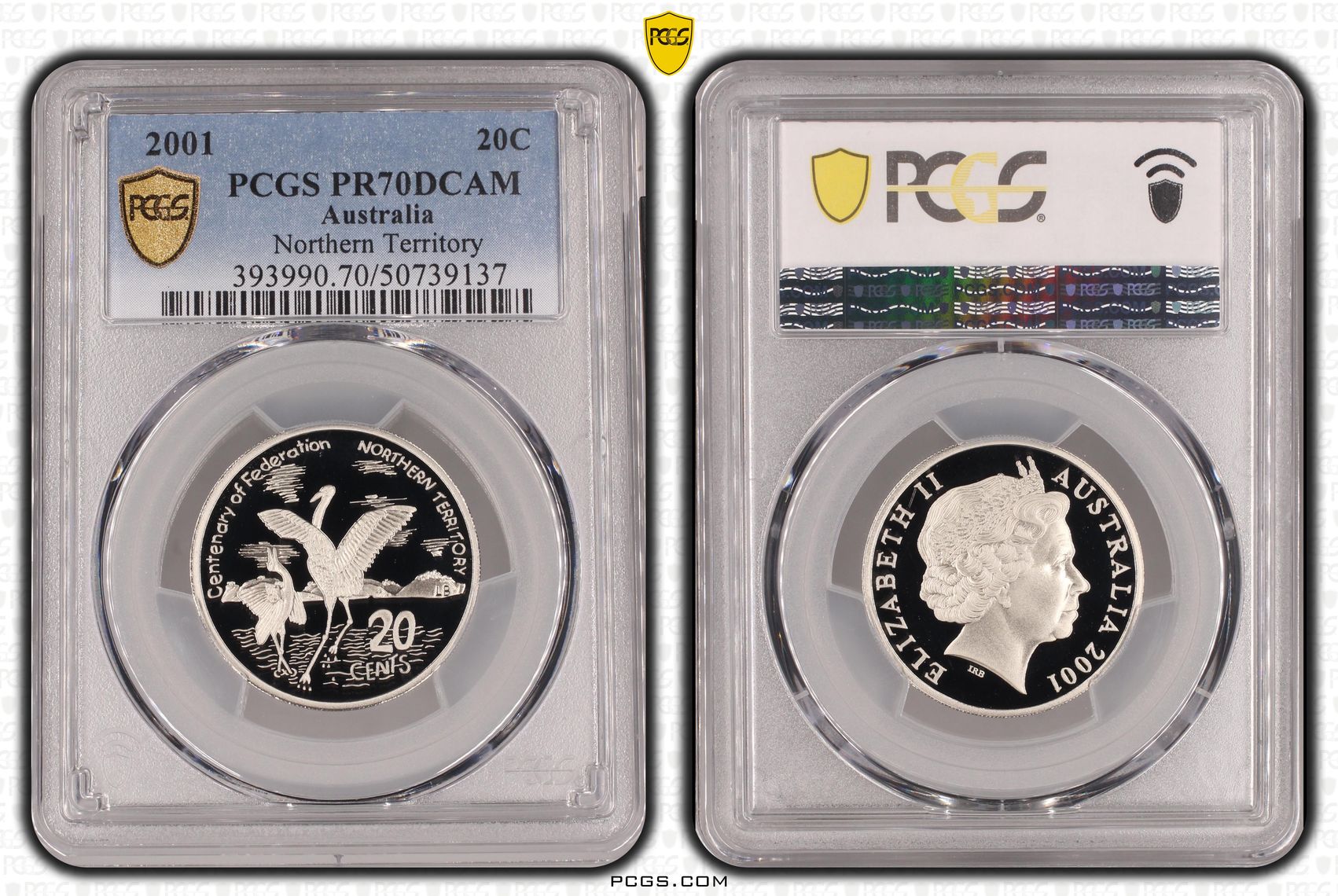 Northern Territory, Twenty Cent, 2001, PCGS PR70DCAM