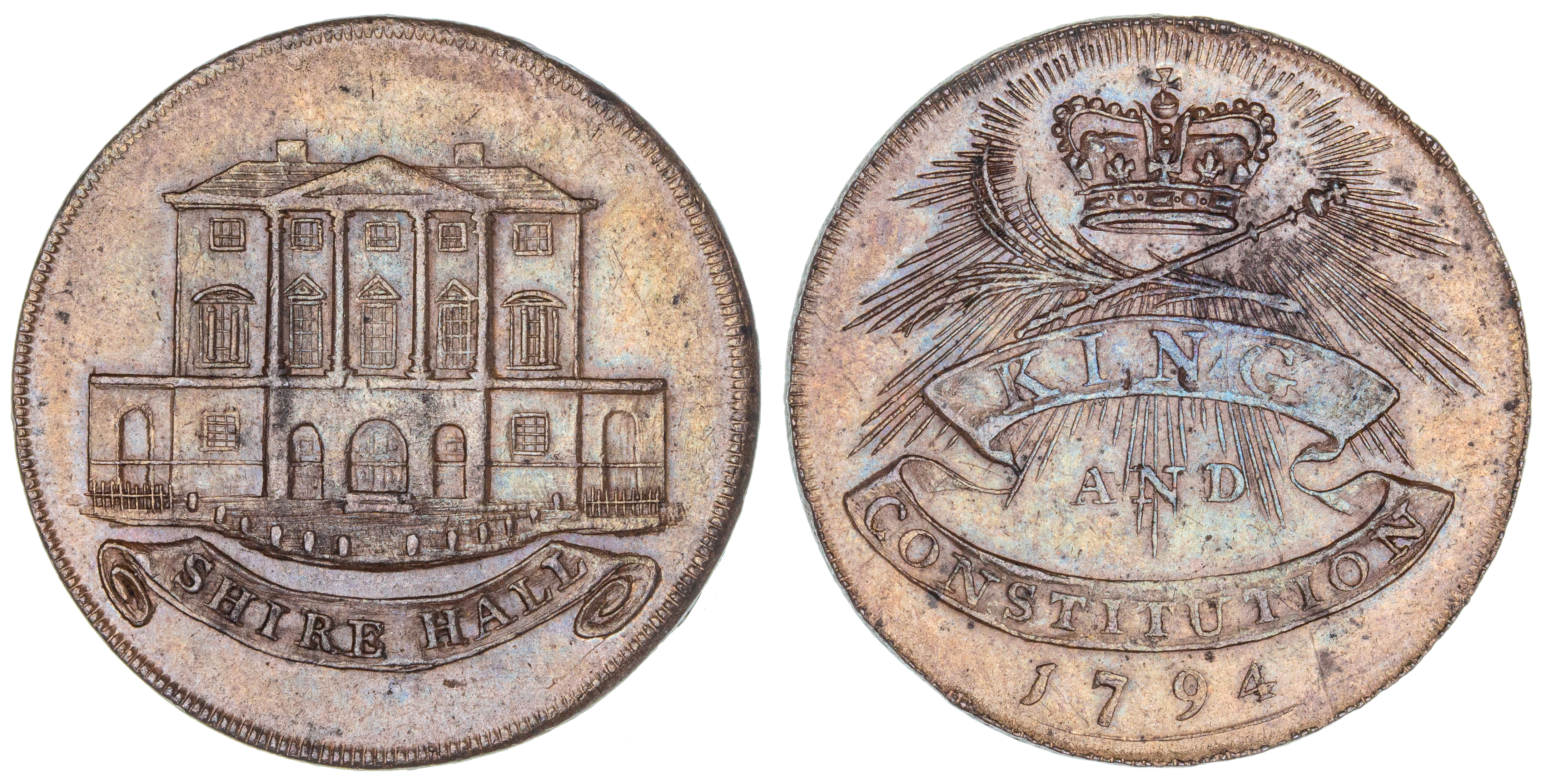Great Britain, Halfpenny, 1794, EF