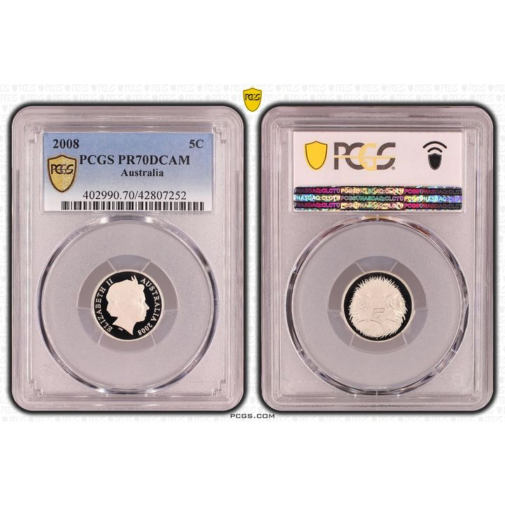 Elizabeth II, Five Cent, PR70DCAM , 2008 PCGS POP - 39/0