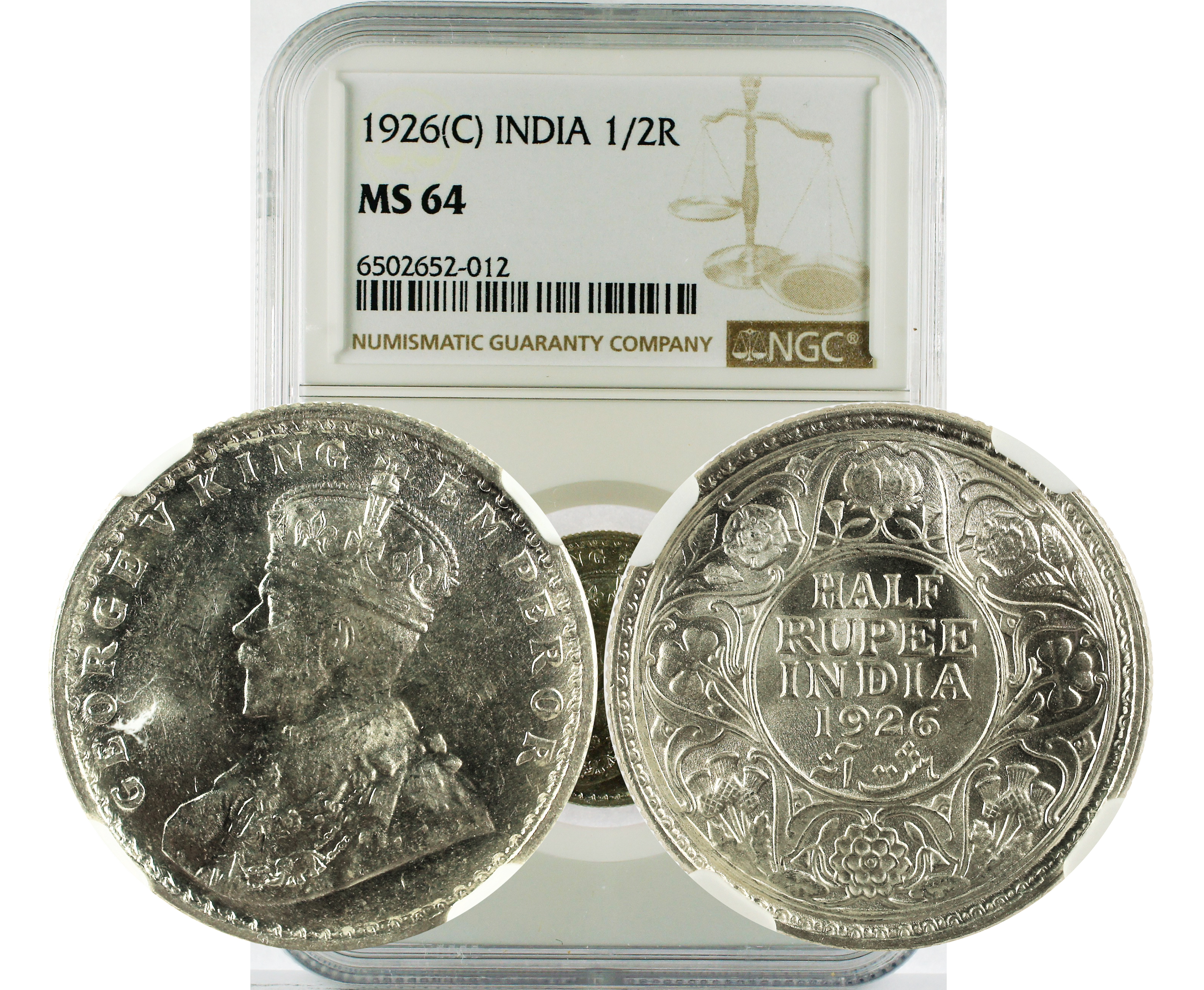 1926(C) INDIA 1/2R MS 64