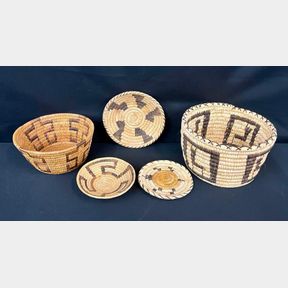 Group Of Tohono O'odham Design Baskets