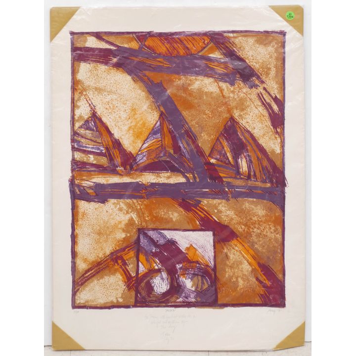 John Franklin Koenig 'ABC Delta' 1975 Color Lithograph- loose- 30x22''
