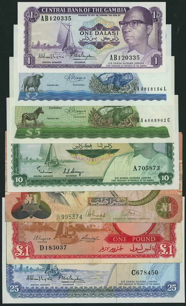 African Banknotes, [95 notes] 50 Tambala, 1, 5, 10, 20 Kwacha, 1000 ...
