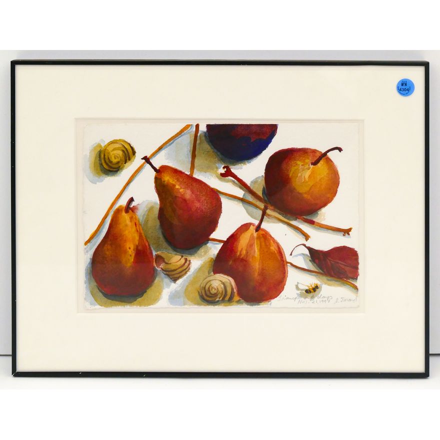 Jamie Evrard ''Transparent Days'' 1997 Watercolor on Paper Framed