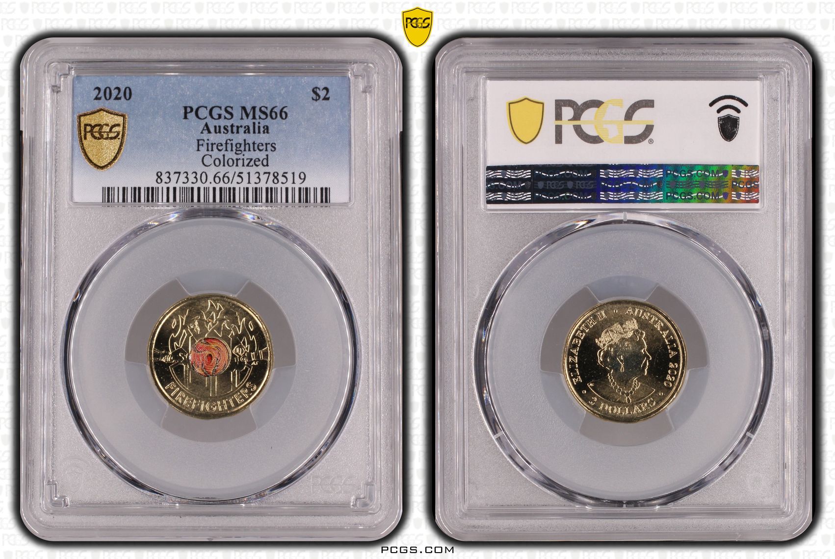 Firefighters Colorized, Two Dollar, 2020, PCGS MS66