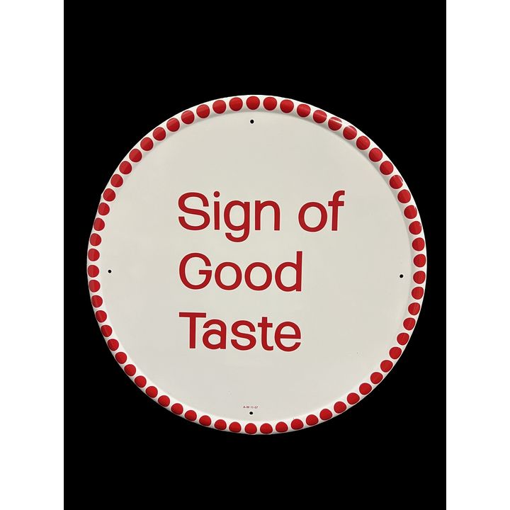 26.5" White Coca Cola Coke Sign Of Good Taste Tin Metal Soda Sign
