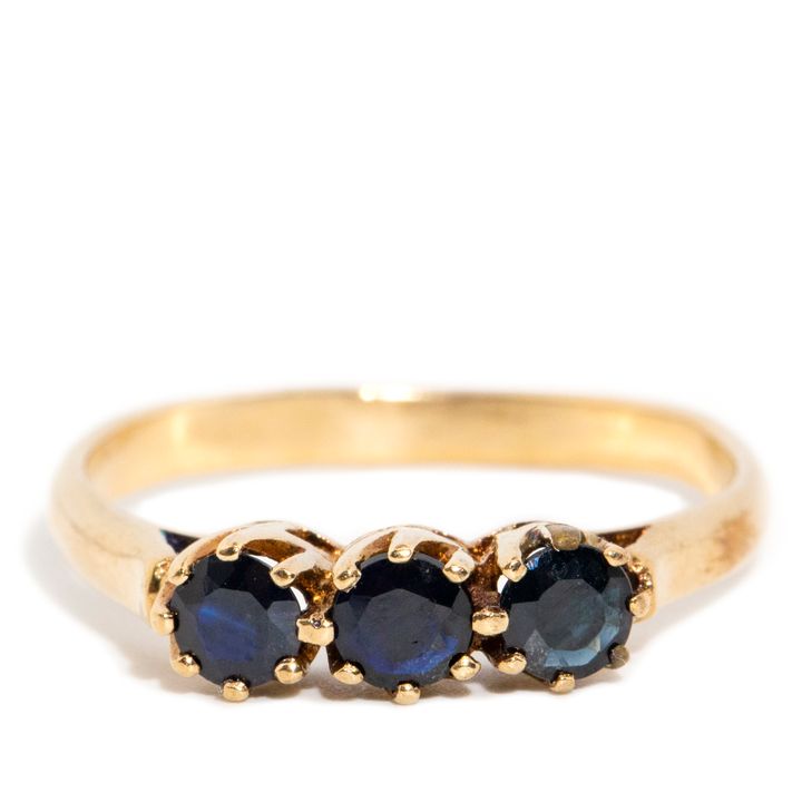 Blue Sapphire 9 Carat Gold Ring,