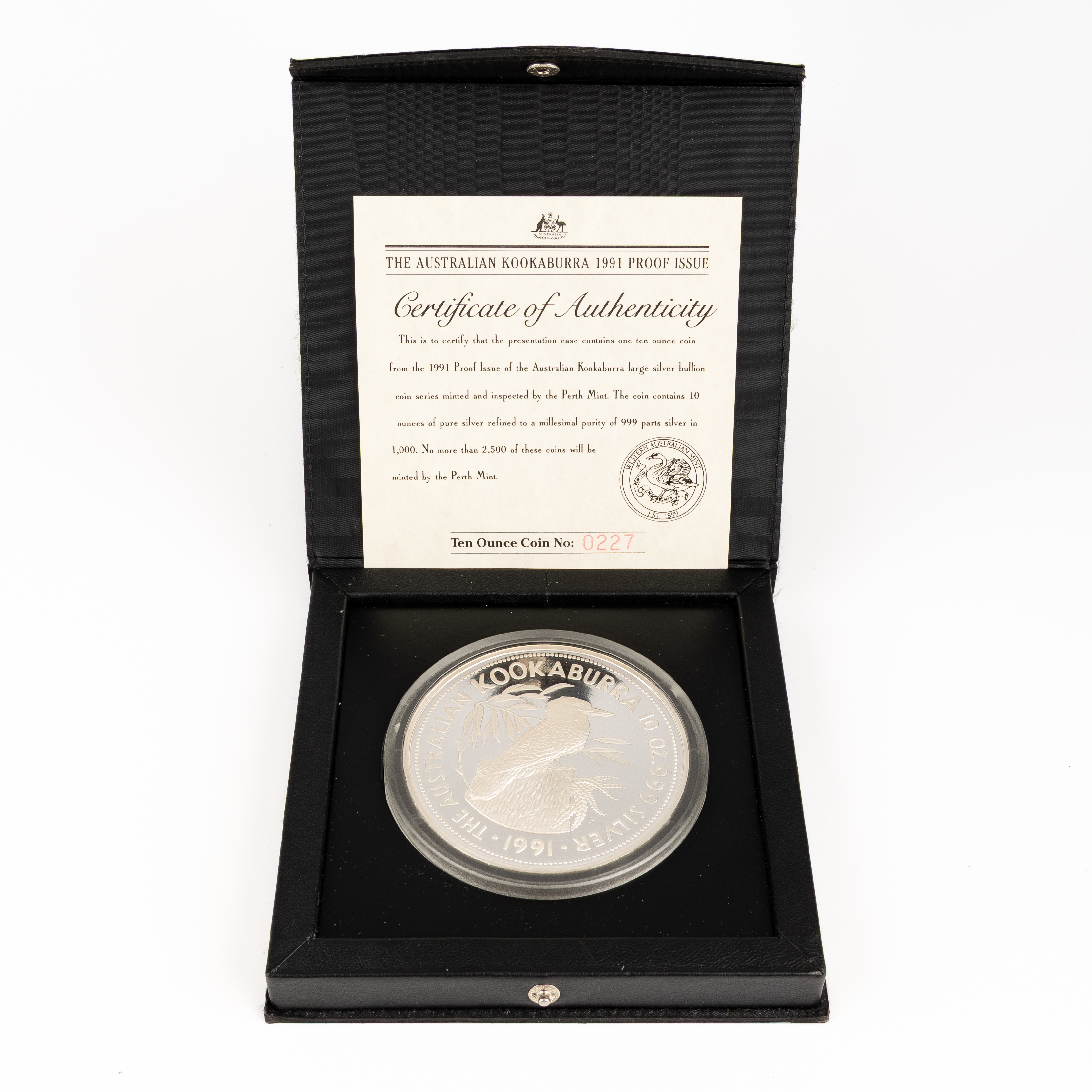 313 · Elizabeth II, Perth Mint - Kookaburra, Fifty Dollars, 1991, FDC