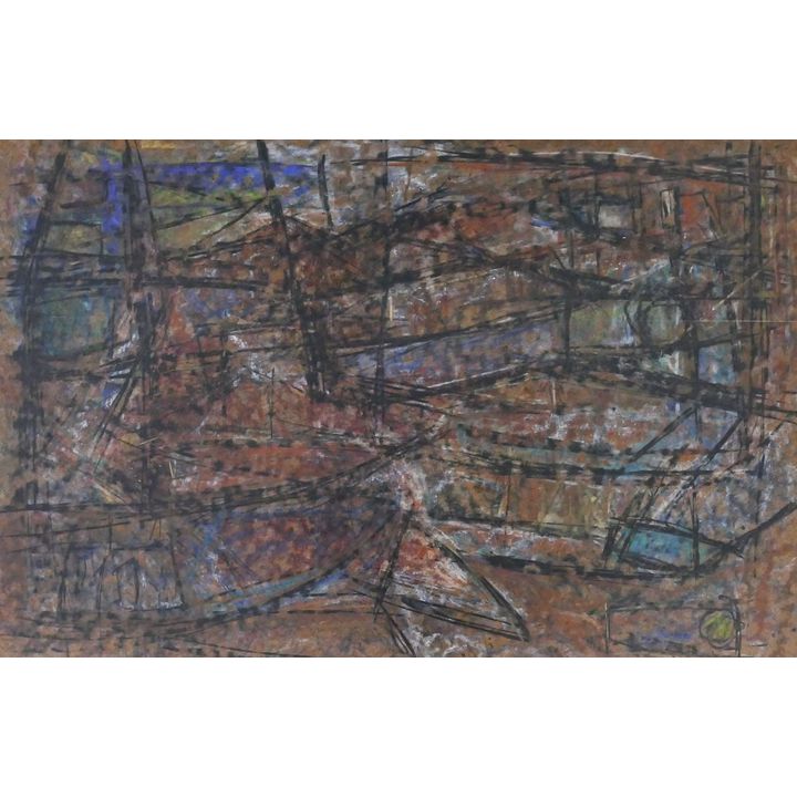 Bart Morse ''Composition'' 1950's Pastel