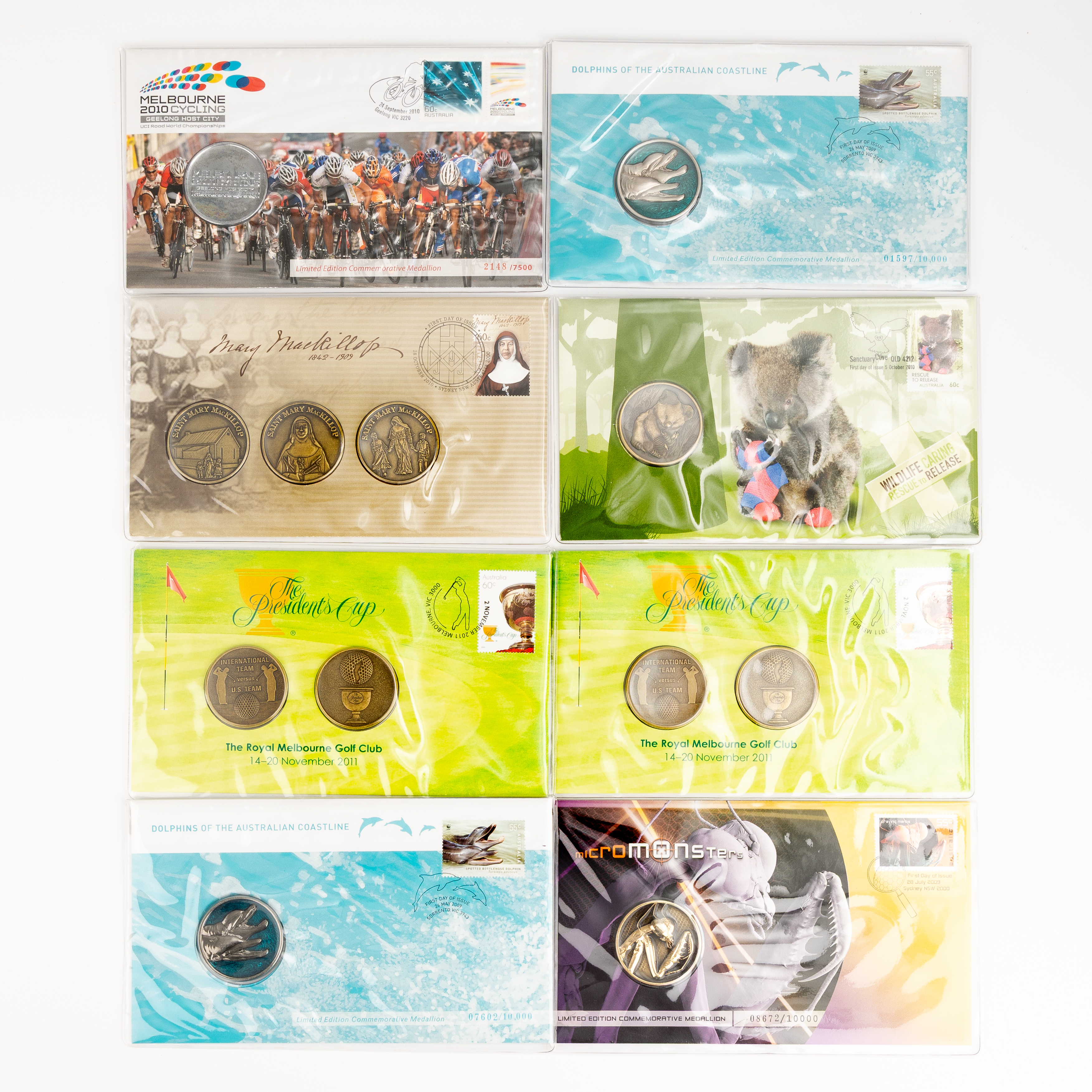 Various Medallions, 2009 - 2011, UNC
