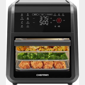 CHEFMAN 12K 6-IN-1 AIR FRYER, GRILL OVEN AND DEHYDRATOR, 12 PRESETS WITH DIGITAL TIMER AND TOUCH SCREEN, CONVECTION OVEN WITH FAMI
