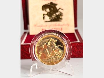 1988 ELIZABETH II PROOF GOLD SOVEREIGN