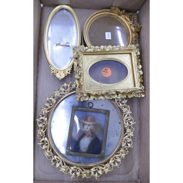Box Ornate Gilt Miniature Frames
