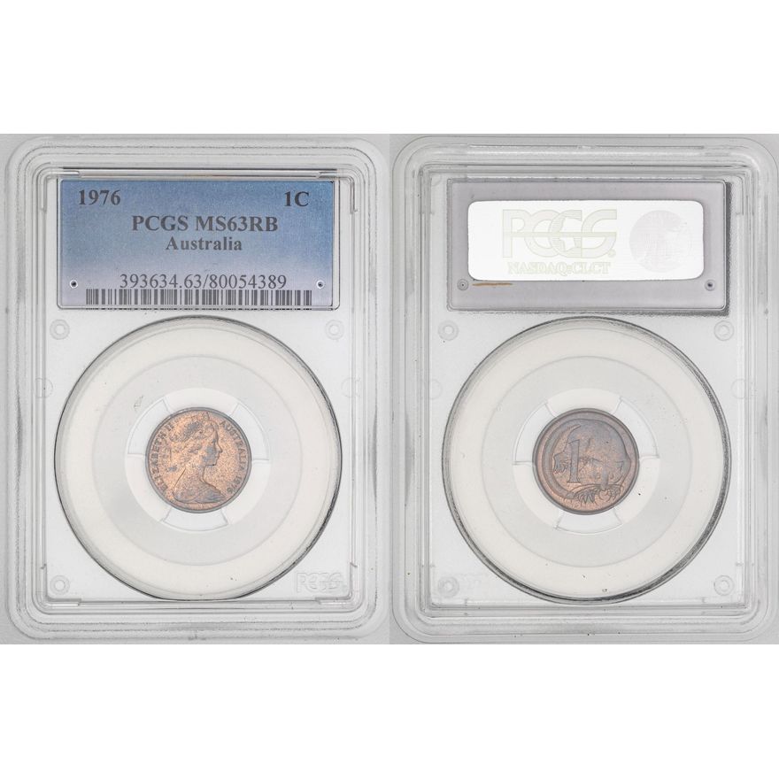 Elizabeth II,  , One Cent, 1976, PCGS MS63RB
