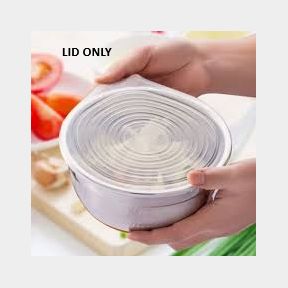 Container Plastic Kitchen Silicone Lid Noodle Boxes Set of 6 (LID ONLY) - Bar 9901036499770- 51748/12529 SN B3 (S2)