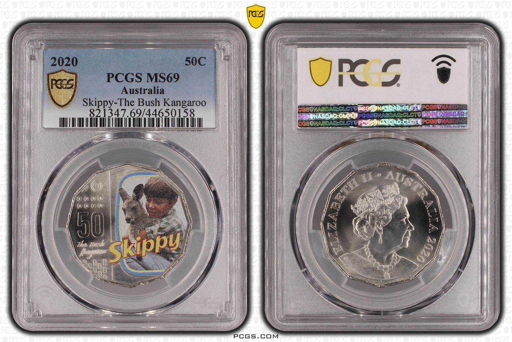 2020 Australia Fifty Cent, 50c Skippy-The Bush Kangaroo PCGS - MS69 -158