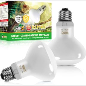 LUCKY HERP 100W REPTILE HEAT LAMP BULB (3ND GEN) AMPHIBIAN BASKING SPOT LIGHT BULB UVA REPTILE DAYLIGHT BULB FOR TURTLE BEARDED