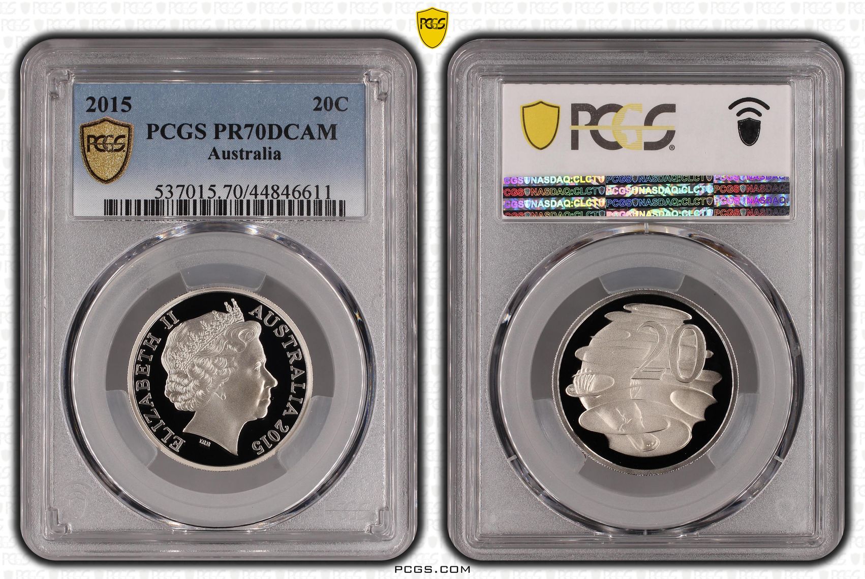 2015 Australian Twenty Cent, 20c Proof PCGS - PR70DCAM POP 74/0 -611