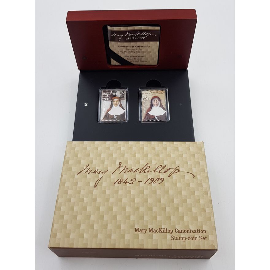 Silver Mary Mackillop Stamp / Coin Set