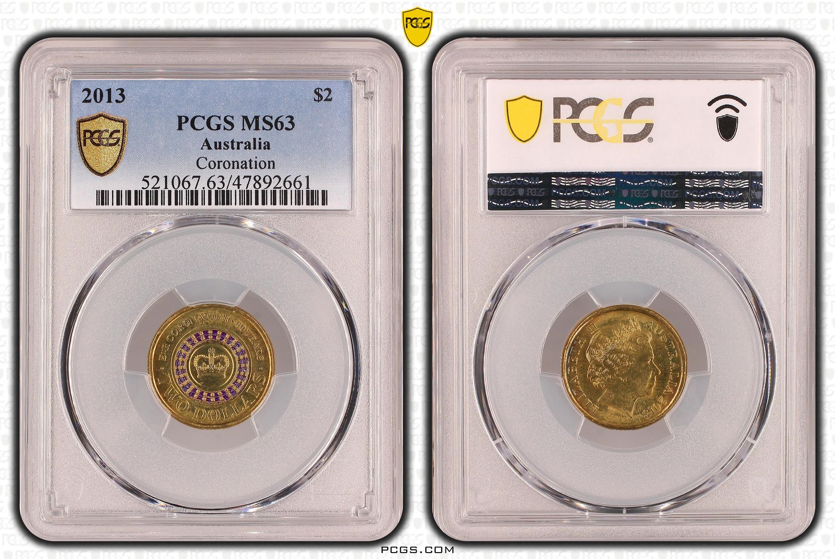 Coronation, Two Dollar, 2013, PCGS MS 63