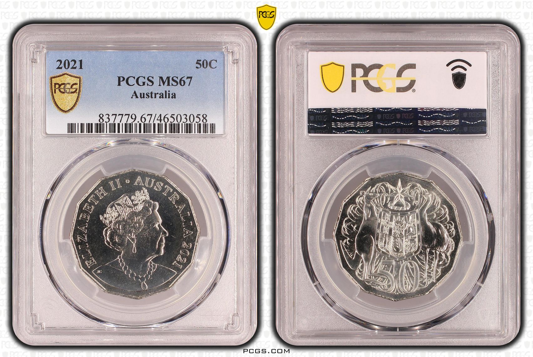 Fifty Cent, 2021, PCGS MS67