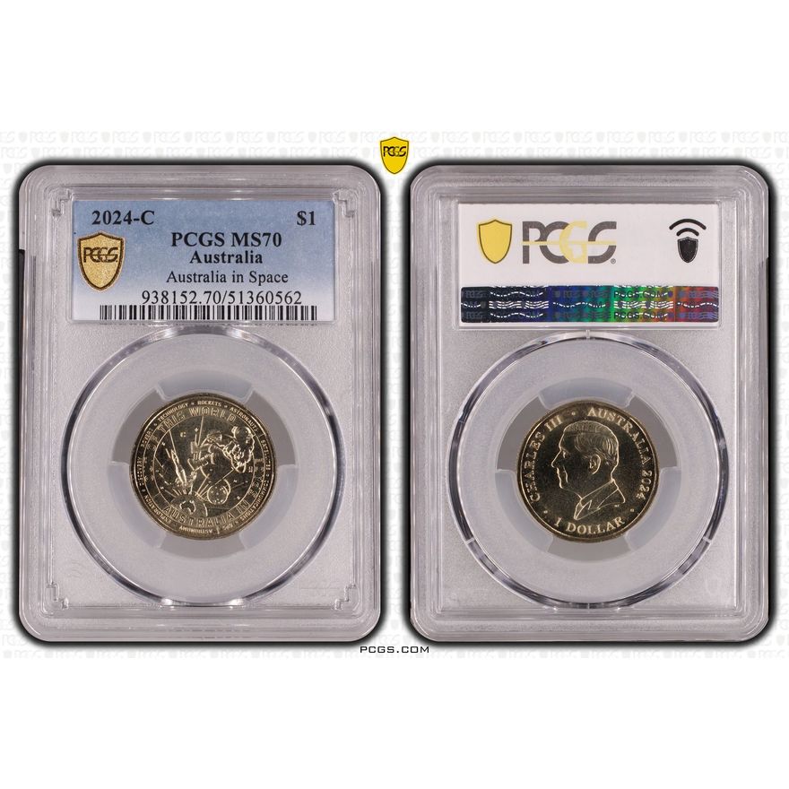 Australia in Space, POP 2/0, One Dollar, 2024-C, PCGS MS70
