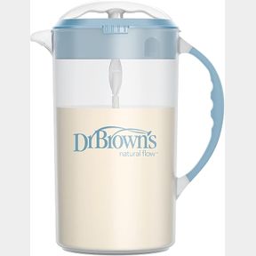 DR. BROWN'S BABY FORMULA MIXING PITCHER WITH ADJUSTABLE STOPPER, LOCKING LID, & NO DRIP SPOUT, 32OZ, BPA FREE, BLUE