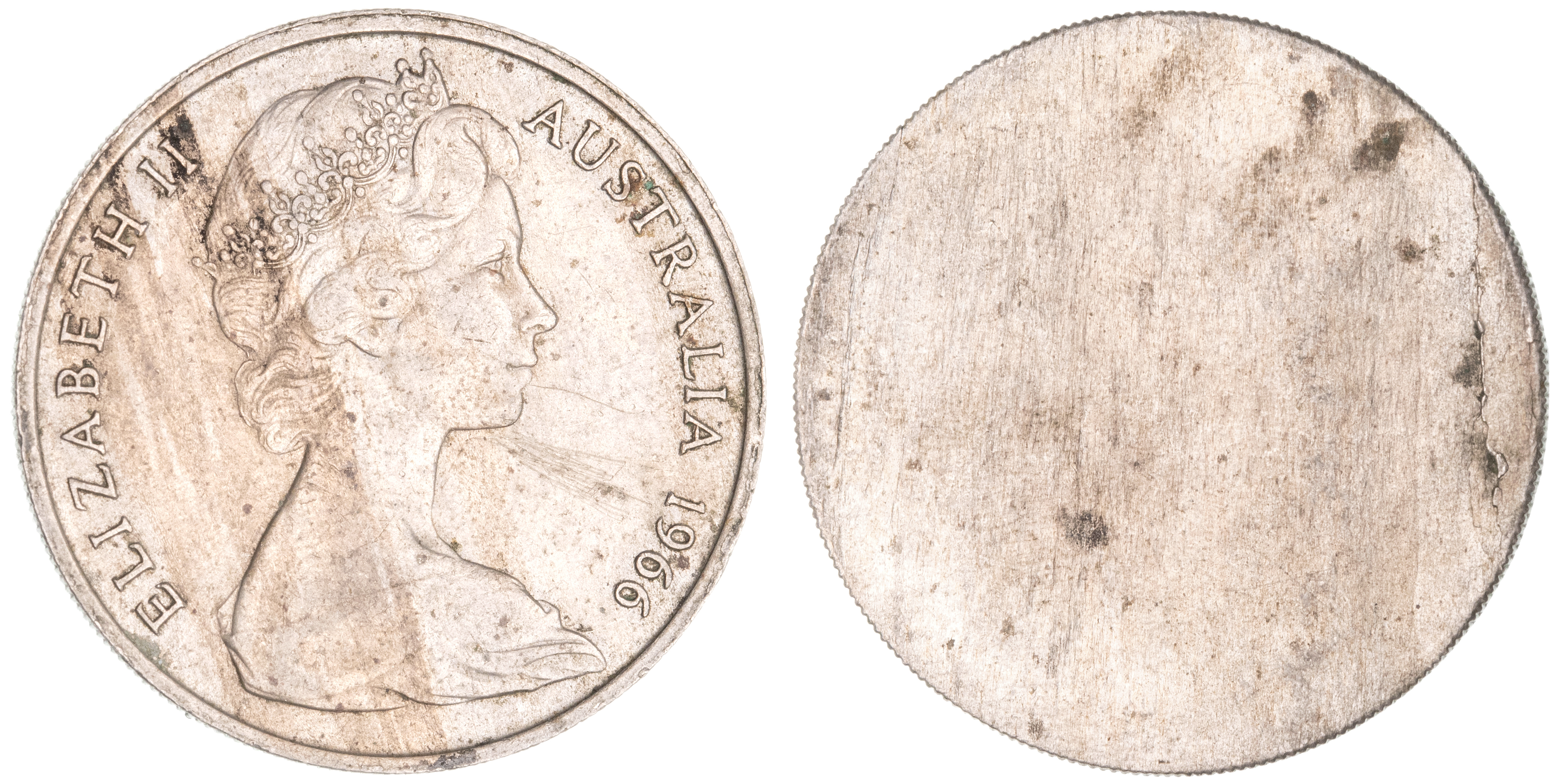 Elizabeth II, Twenty Cents, 1966, Fine