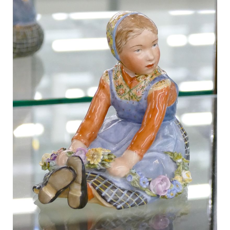 Royal Copenhagen 12421 Carl Hansen Girl from Jutland Porcelain Figure