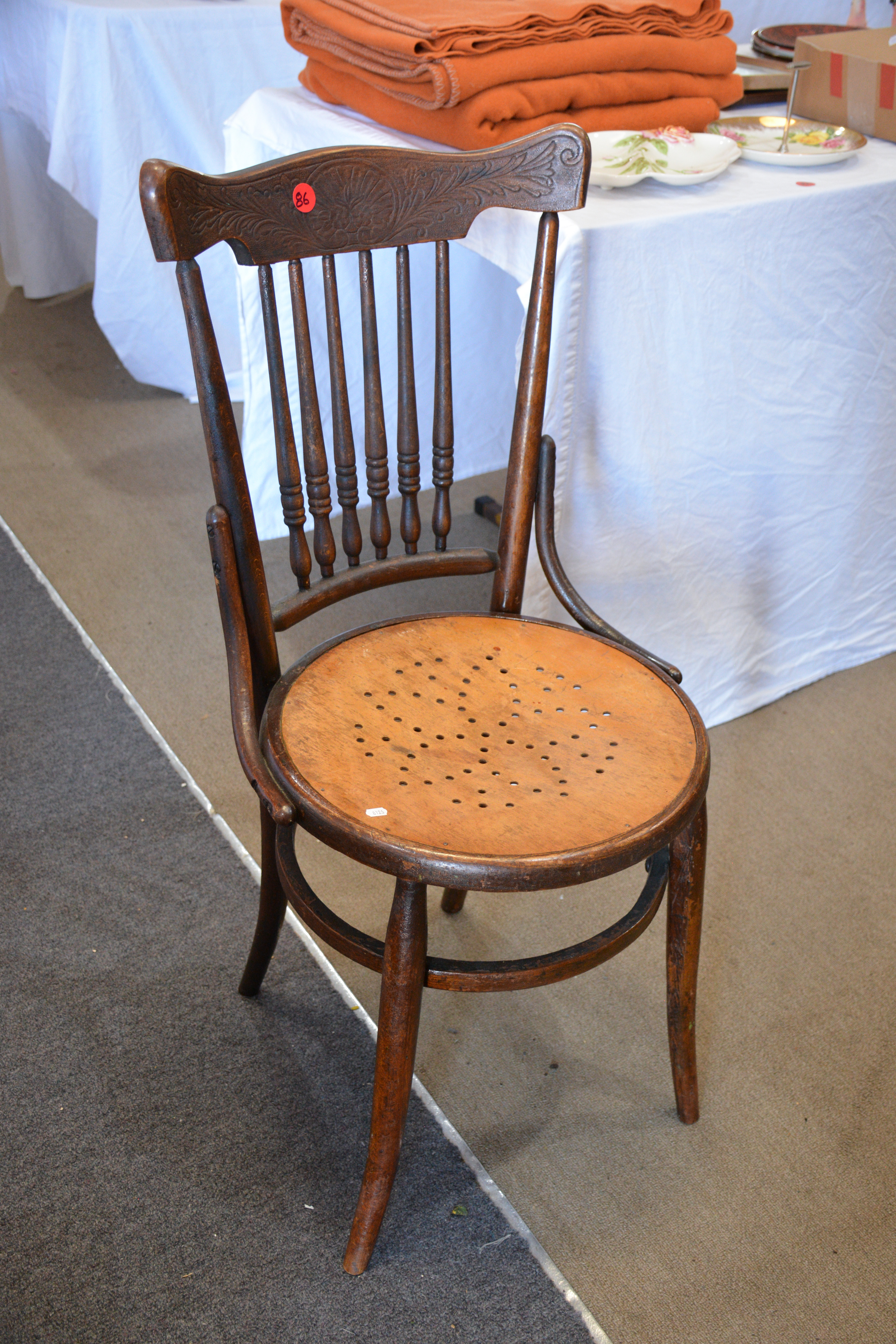 Round Seat Wooden Chair — sold at auction in New Zealand for $15
