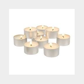 Candle Tea-Light White Extra Large - 50 Piece - White - Perfect for creating a cosy ambience - 51748/19965 SN B2 (S7)