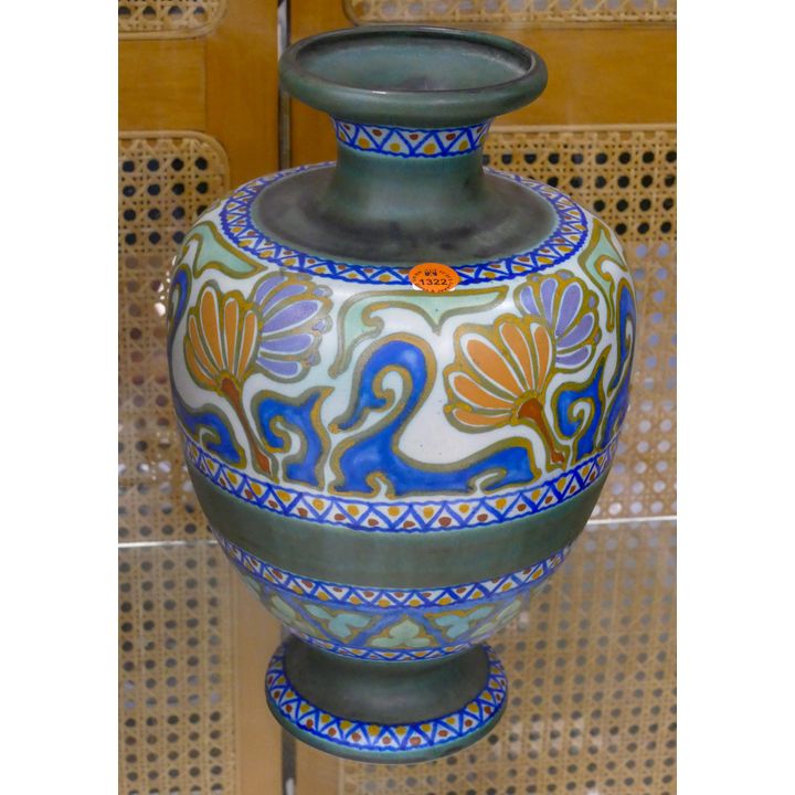 Crocus Gouda Holland Pottery Large Vase 11.5''