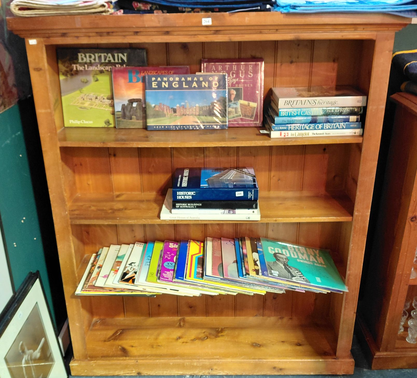 264 · SOLID PINE BOOKCASE