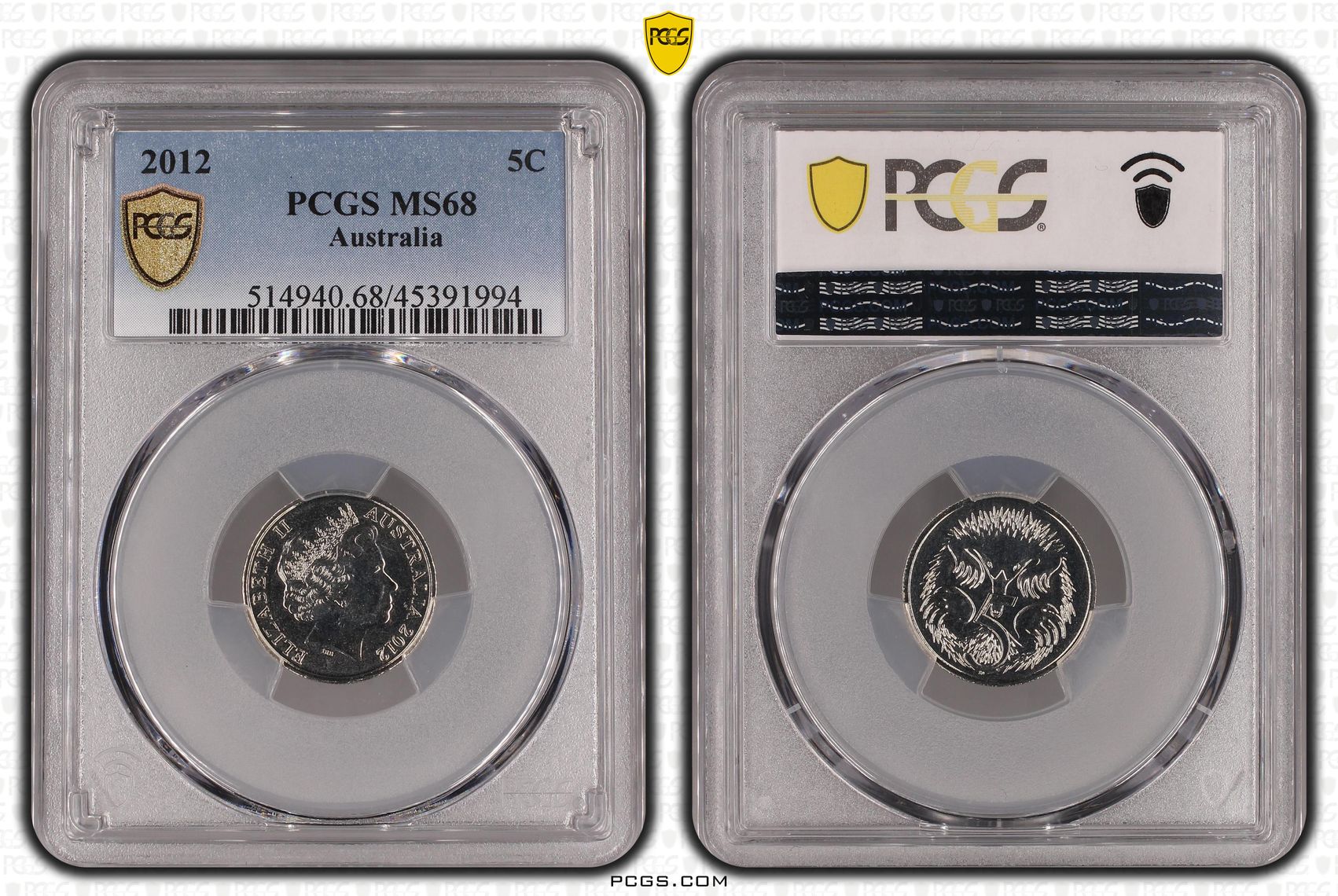POP 2/0, Five Cent, 2012, PCGS MS68