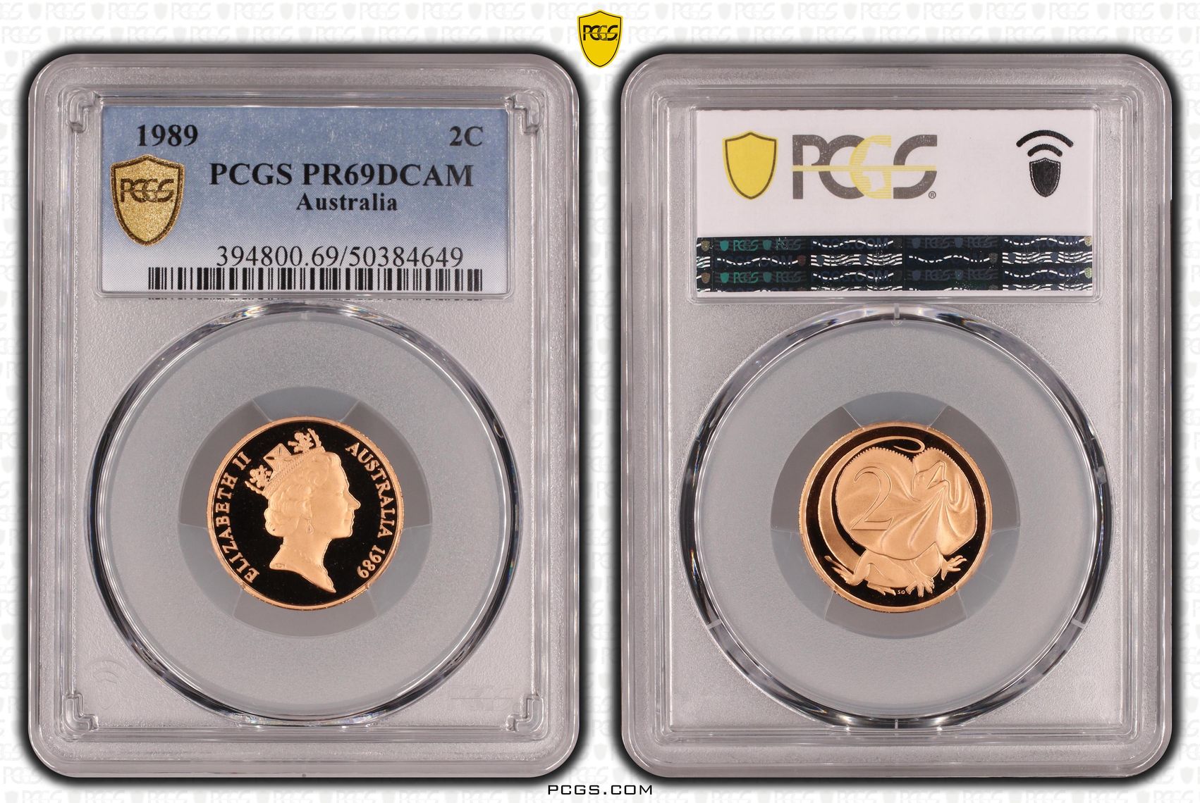 Two Cent, 1989, Pcgs Pr69dcam