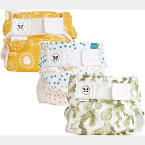 AMAZING BABY HONEST HYBRID CLOTH DIAPERS WITH POCKET SHOULDER STRAP, LARGE (22-40 LBS), PREVENT NIGHT LEAKS, USE WITH DISPOSABLE O