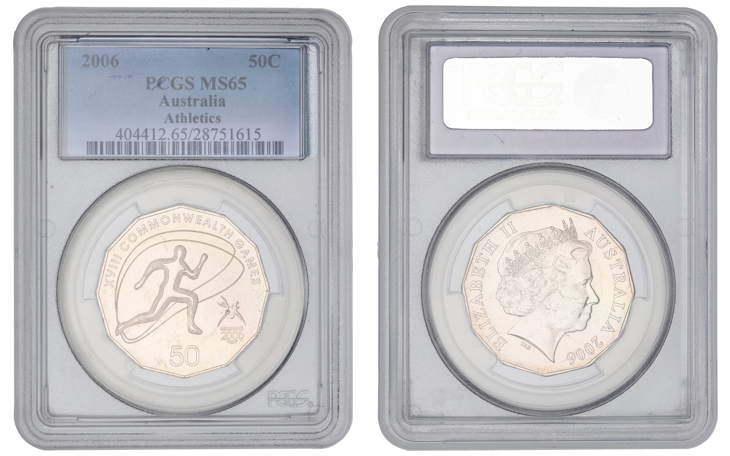 Elizabeth II, Athletics, Fifty Cent, 2006, PCGS MS65