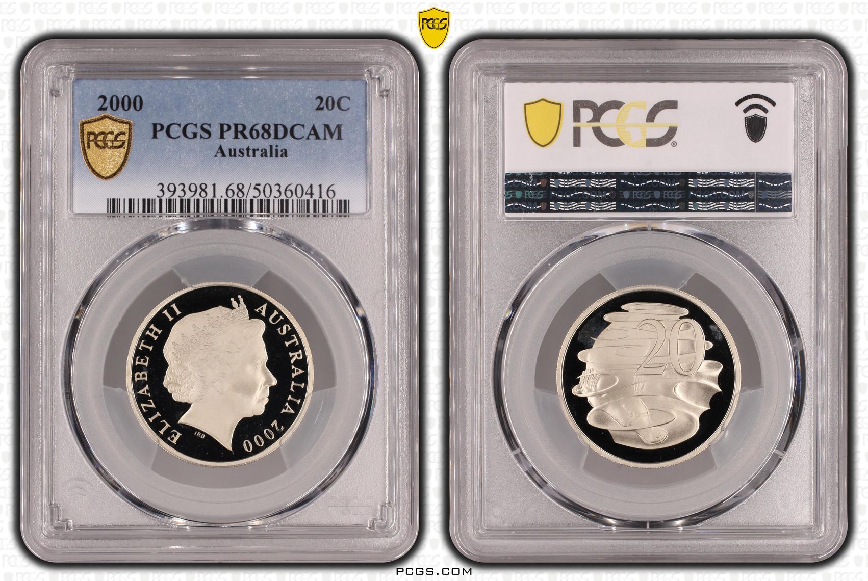 Twenty Cent, 2000, PCGS PR68DCAM