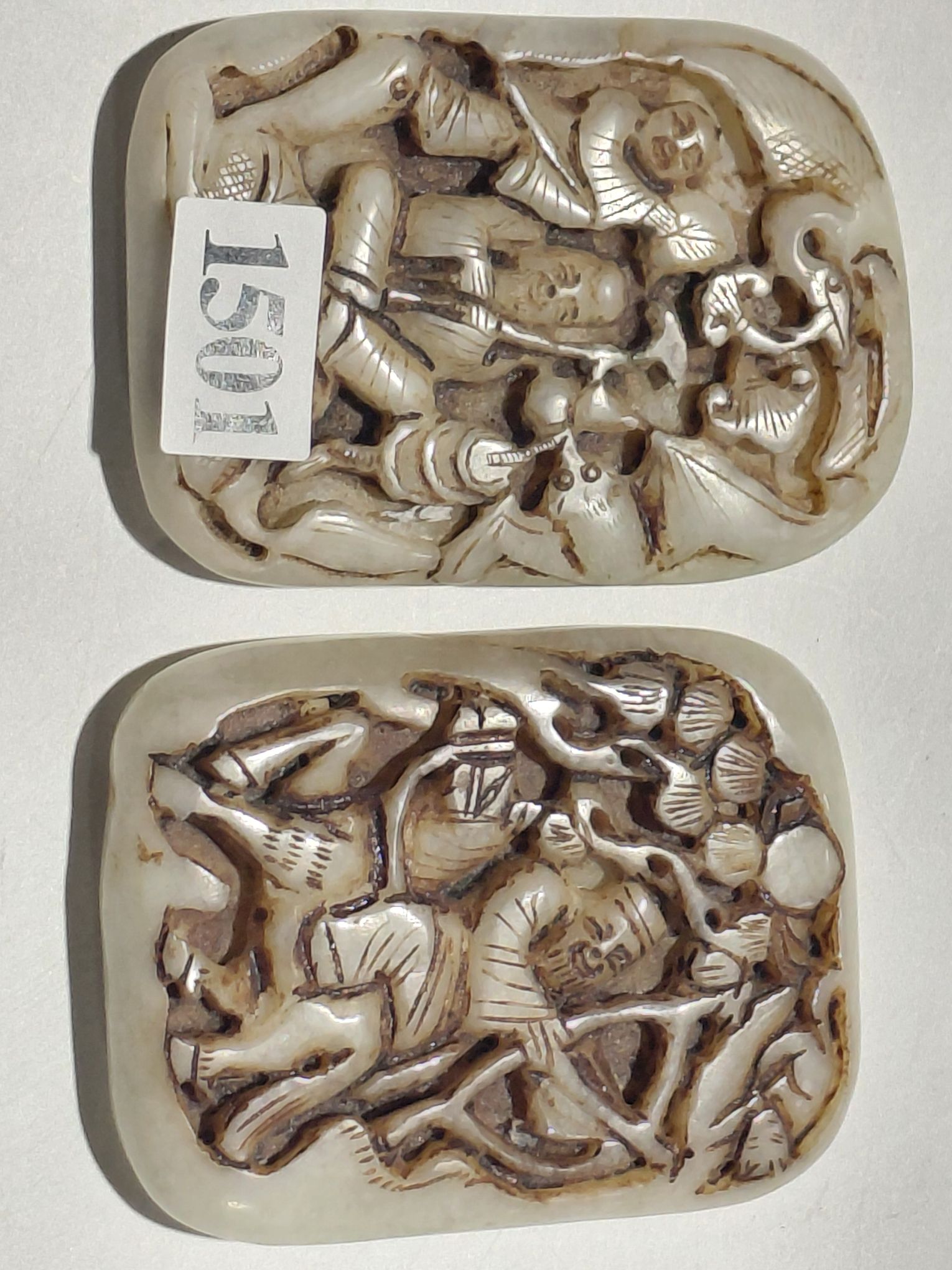 CHINESE CARVED STONE PLAQUES
