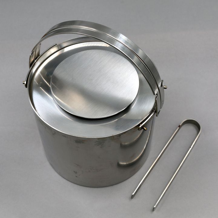 Arne Jacobsen (Denmark, 1902-1971) for Stelton - ‘Cylinda Line’ ice bucket and tongs